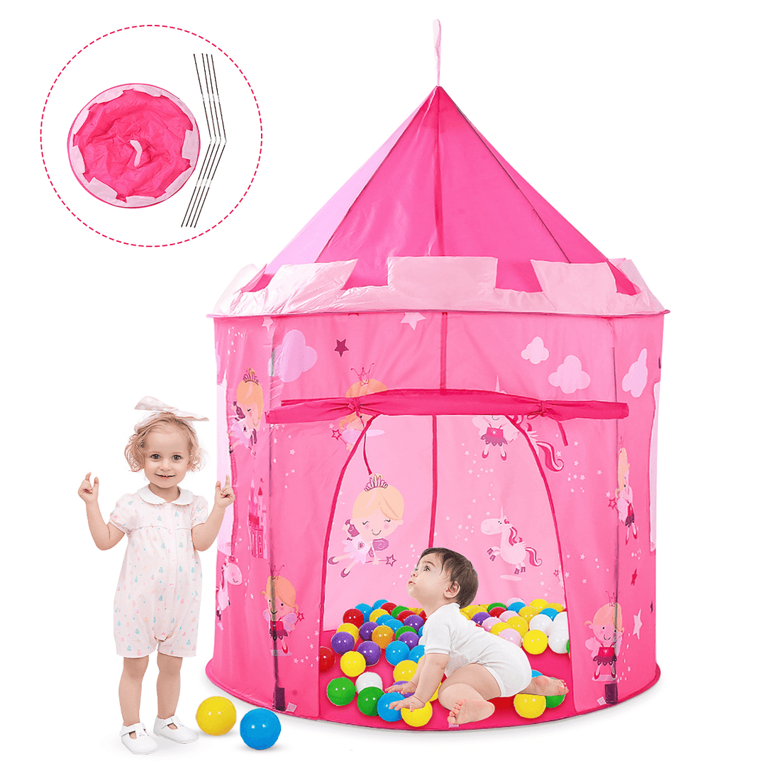 Children'S Tent Kids Play Tent Children Princess Play Tent Castle Foldable Games Playhouse