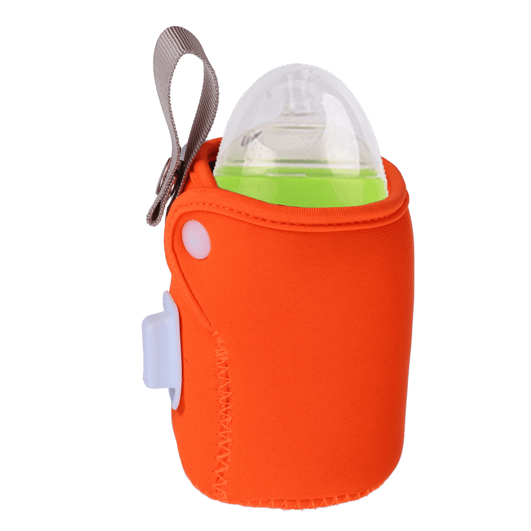 USB Baby Bottle Warmer Portable Warmer Infant Feeding Bottle Heated Cover Thermostat Heater