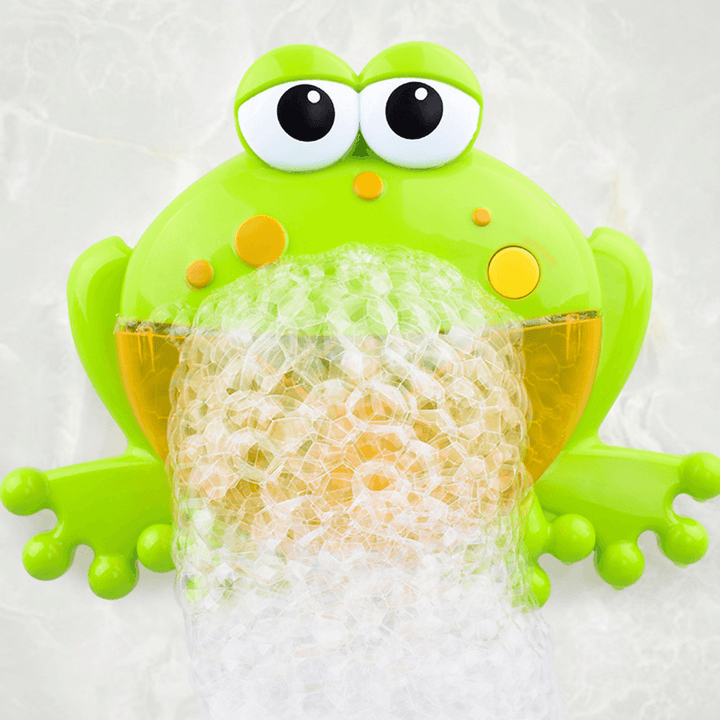 Big Frog Automatic Bubble Blower Music Bubble Maker Baby Bath Toy Bathtub Soap Bubble Machine