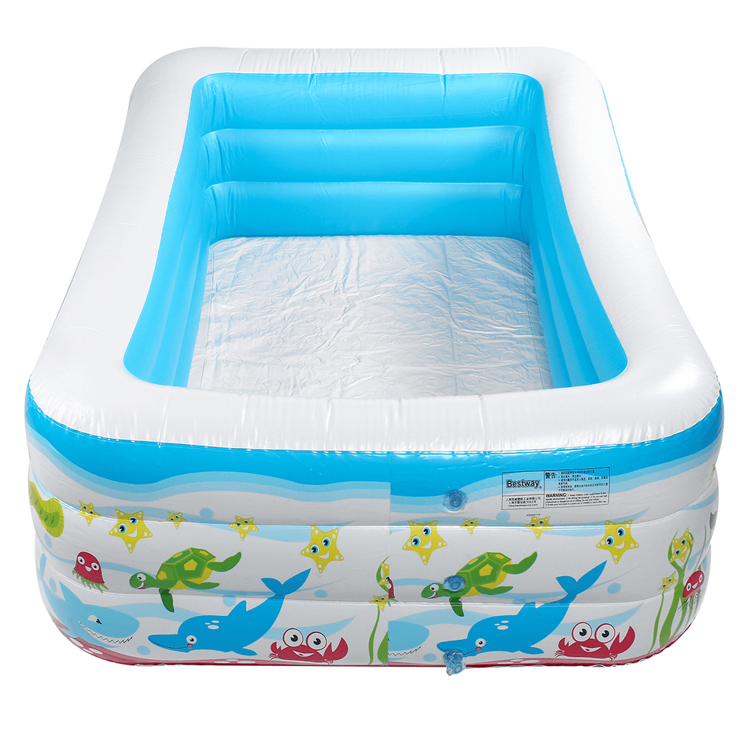 Inflatable Swimming Pool Family Childrens Kids Baby Large Water Rectangular