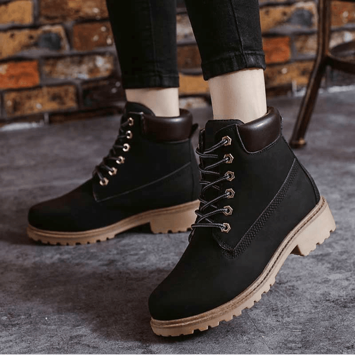 Women Fur Lining Lace up Outdoor Winter Casual Snow Ankle Boots