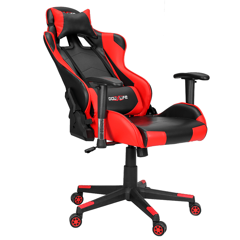 Douxlife¬Æ Racing GC-RC01 Gaming Chair Ergonomic Design 180¬∞Reclining with Thick Padded High Back Added Seat Cushion 2D Ajustable Armrest for Home Office