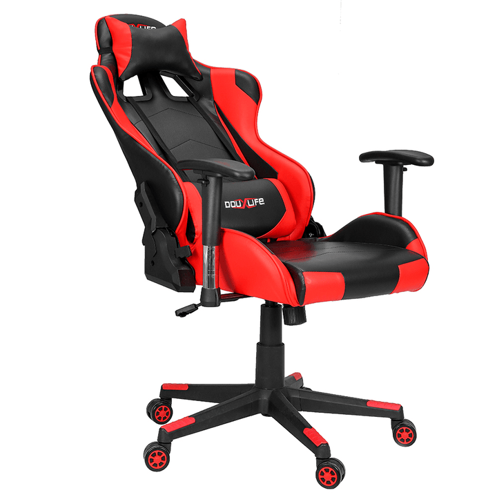 Douxlife¬Æ Racing GC-RC01 Gaming Chair Ergonomic Design 180¬∞Reclining with Thick Padded High Back Added Seat Cushion 2D Ajustable Armrest for Home Office