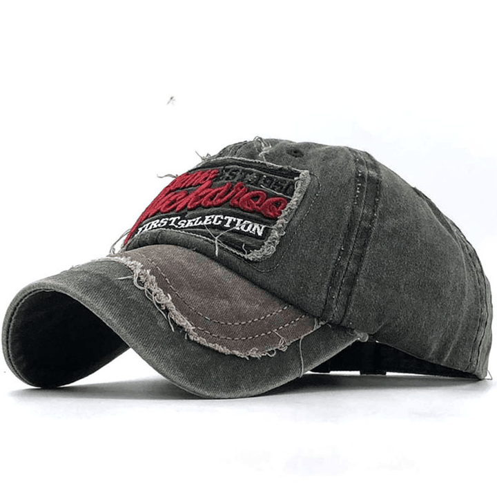 Coated Embroidery Fashion Outdoor Fishing Distressed Shading Hat