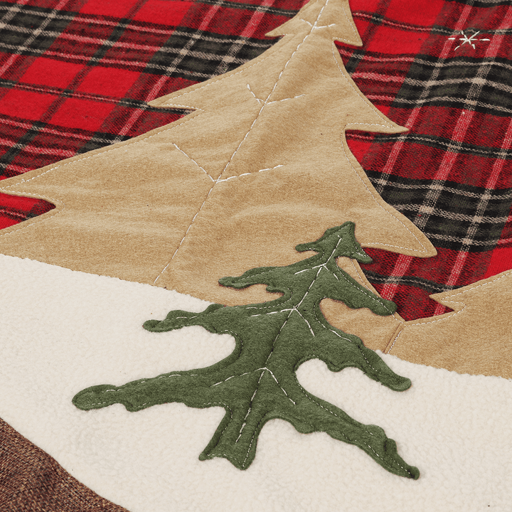 Christmas Decor 105Cm David'S Deer Christmas Tree Skirt Aprons New Year Xmas Tree Carpet Foot Cover for Home Decoration