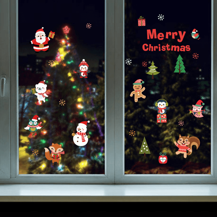 Miico SK6038 Christmas Sticker Novetly Cartoon Wall Stickers for Kids Room Decoration Christmas Party