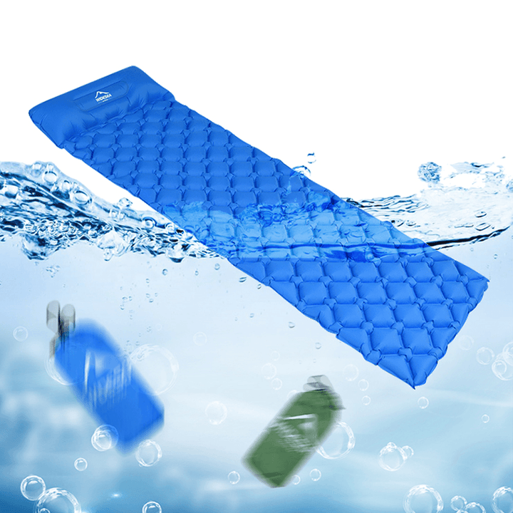 Widesea Single Sleeping Pad Inflatable Air Mattresses Folding Portable Furniture Bed Ultralight Cushion with Pillow Camping Travel