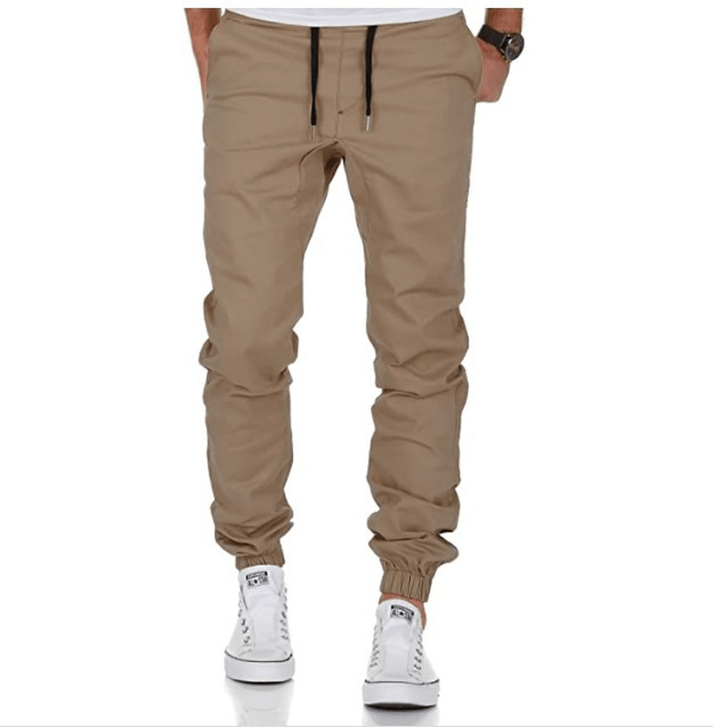 Tethered Elastic Sports Workwear Men'S Casual Trousers