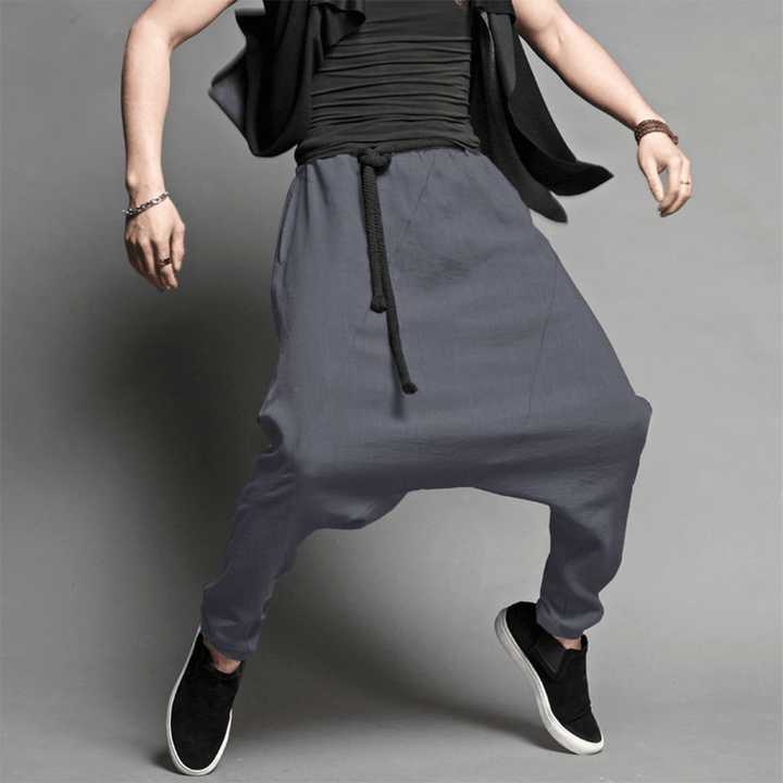 Mens Hip-Hop Loose Casual Harem Pants