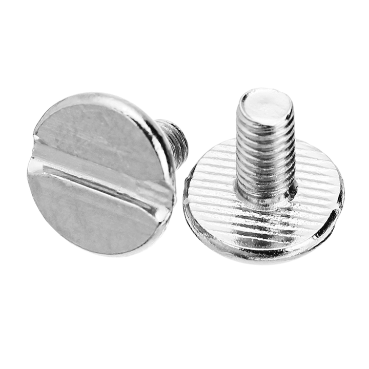 10Pcs 8Mm Sliver Chicago Screw round Flat Head Stud Rivet Leather Decoration Bookbinding