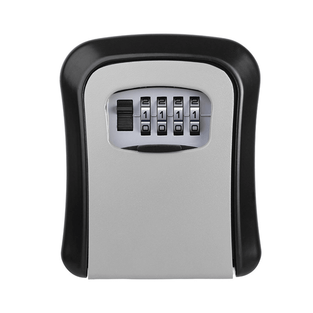 Aluminum Alloy Password Box Wall Mounted Key Lock Box 4 Digit Code Combination Key Storage Lock Box for Realtor Construction Indoor Outdoor Room Escape - MRSLM