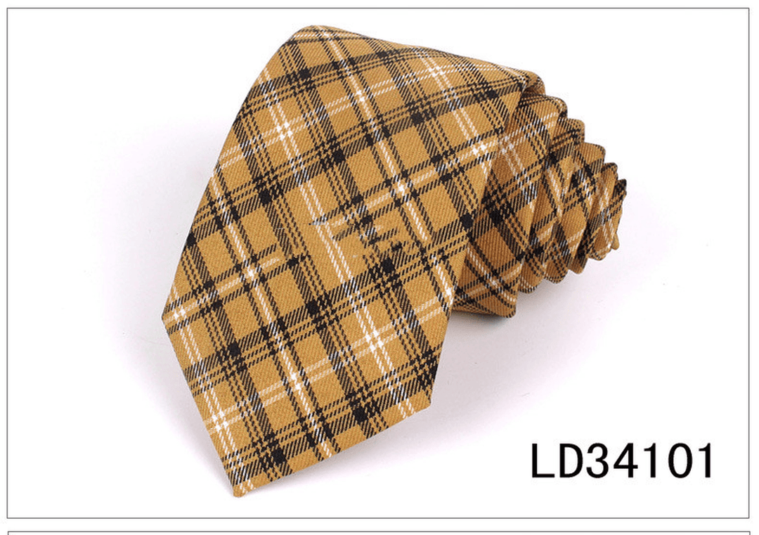 Plaid Series 7Cm Mens Suit Accessories