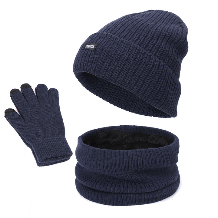 Men'S and Women'S Knitted Set Autumn and Winter Thickening