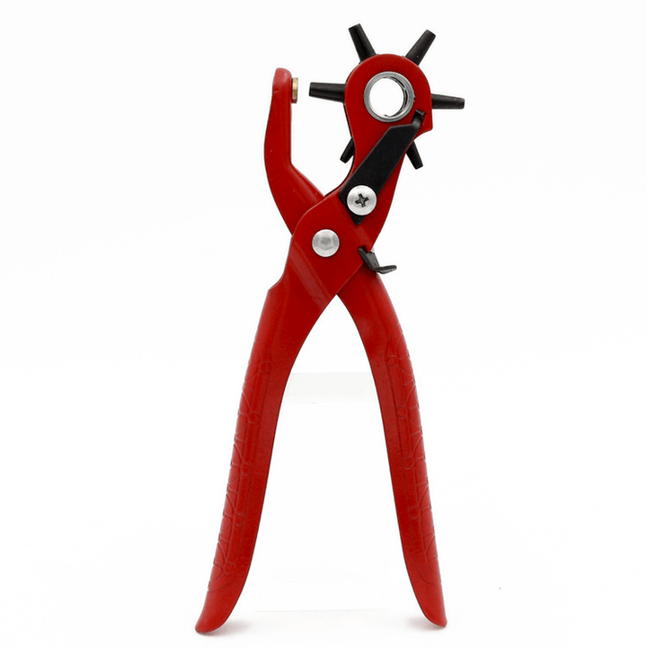 Honana WX-B1 9'' Sewing Leather Belt Hole Puncher Tools Pliers Hook Clamp 2/2.5/3/3.5/4/4.5MM Punch Size for Punching Hole Forceps Punch Head