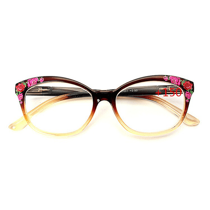 Women Ultra Light Resin Cat Eye Reading Glasses - MRSLM