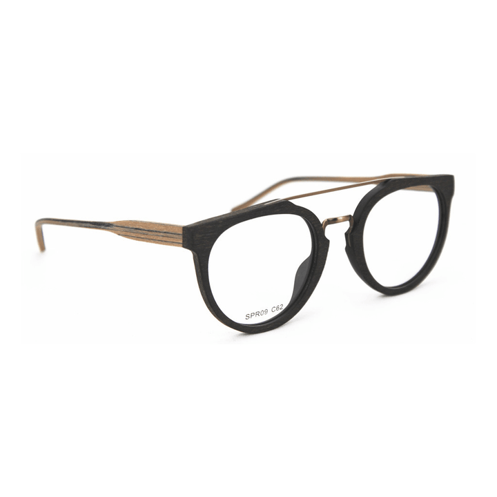 Classic Wood Grain Eyeglass Frame