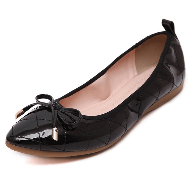 Big Size Women Foldable Ballet Flats Soft Sole Flat Driving Slip-Ons - MRSLM