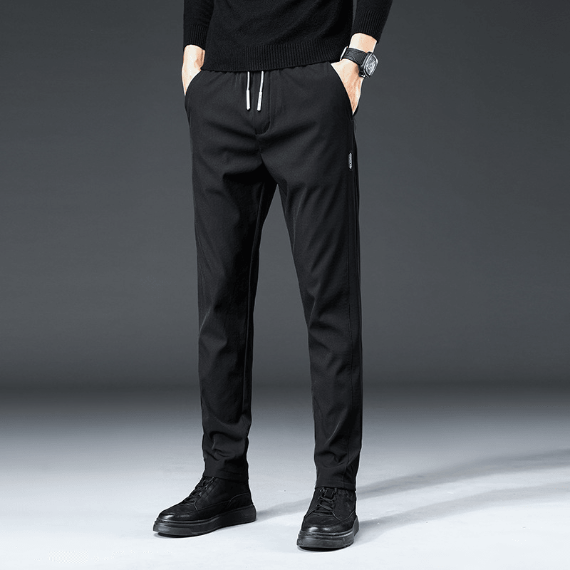 Men'S Casual Pants Stretch Slim Fit All-Match Men'S Wear-Free