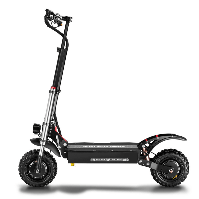 BOYUEDA 28.6AH 60V 5600W Dual Motor Folding Electric Scooter 11Inch 85Km/H Top Speed 110-130Km Mileage Range Max Load 400Kg