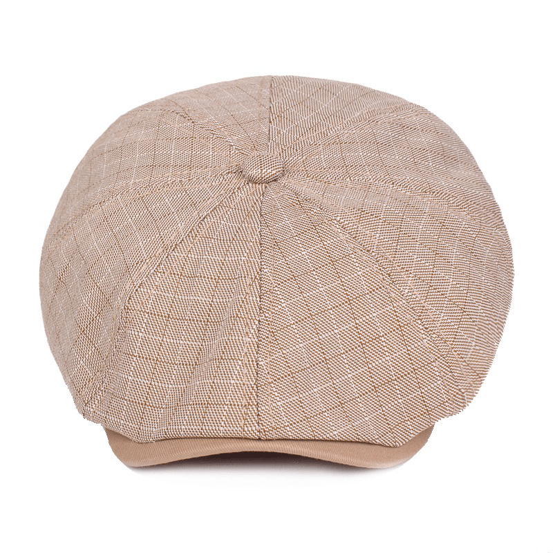 Men Visor Linen Newsboy Beret Caps