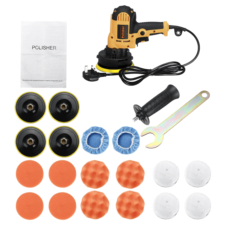 20Pcs 5" 700W Car Electric Polisher Polishing Tool Wax Machine Buffer Sander - MRSLM