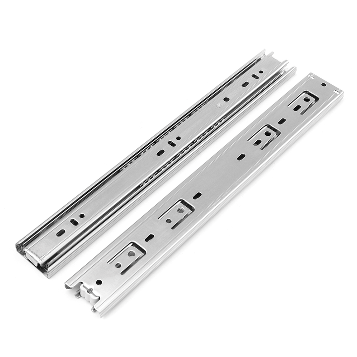 2Pcs 10-20Inch 45Mm Full Extension Close Ball Bearing Drawer Runners Slides Cabinet Guide Rail Slide