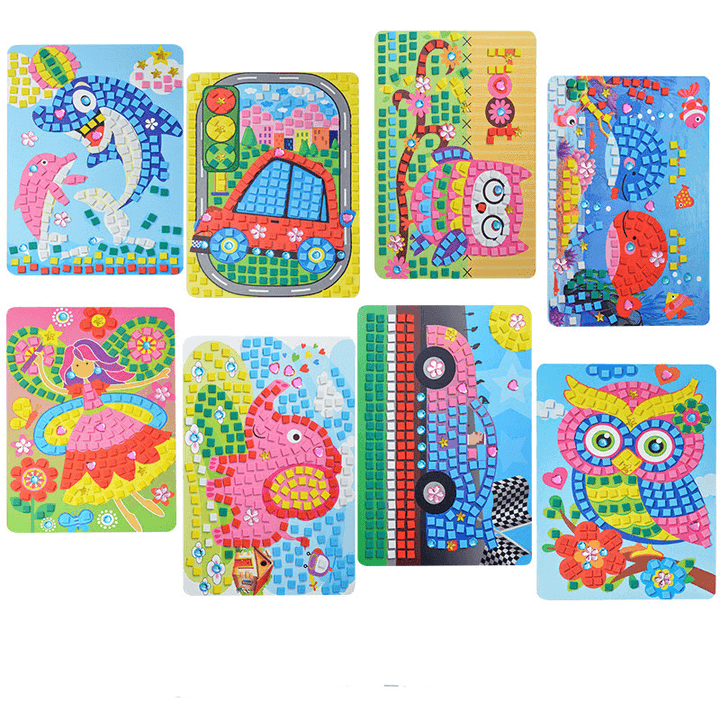 Children'S Handmade Materials EVA Diamond Mosaic Paste Painting Puzzle Stickers