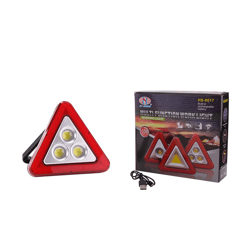 Outdoor 20W COB Light USB Rechargeable Work Light 5 Modes Solar Camping Emergency Lantern Warning Lamp