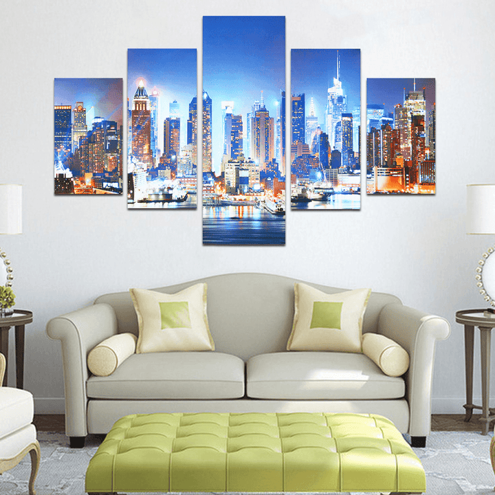 5 Panel New York City Framework Canvas Paintings for Bedroom Living Room Prints