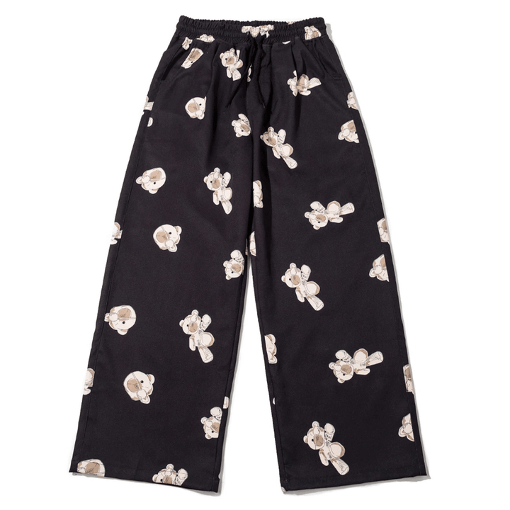 Summer Harajuku Hip Hop Style Ladies Casual Pants Printed Wide Leg Sweatpants