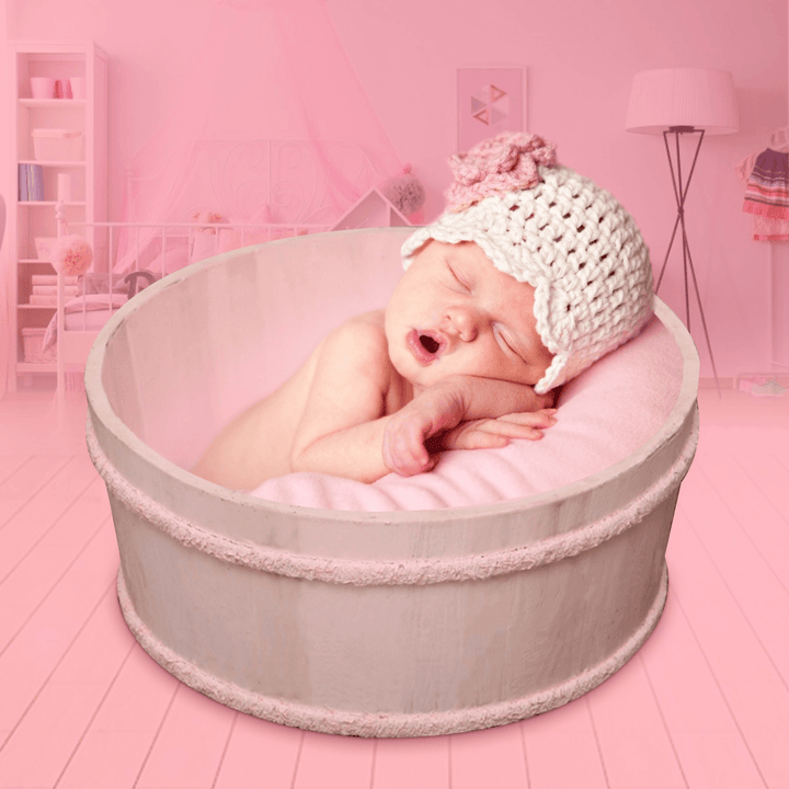 Newborn Wooden Photography Props round Basket Posing Studio Baby Photography Prop Posting Accesoriess