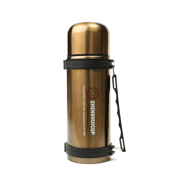 1.2L Large Outdoor Stainless Steel Travel Mug Thermos Vacuum Flask Bottle with Cup Bottles