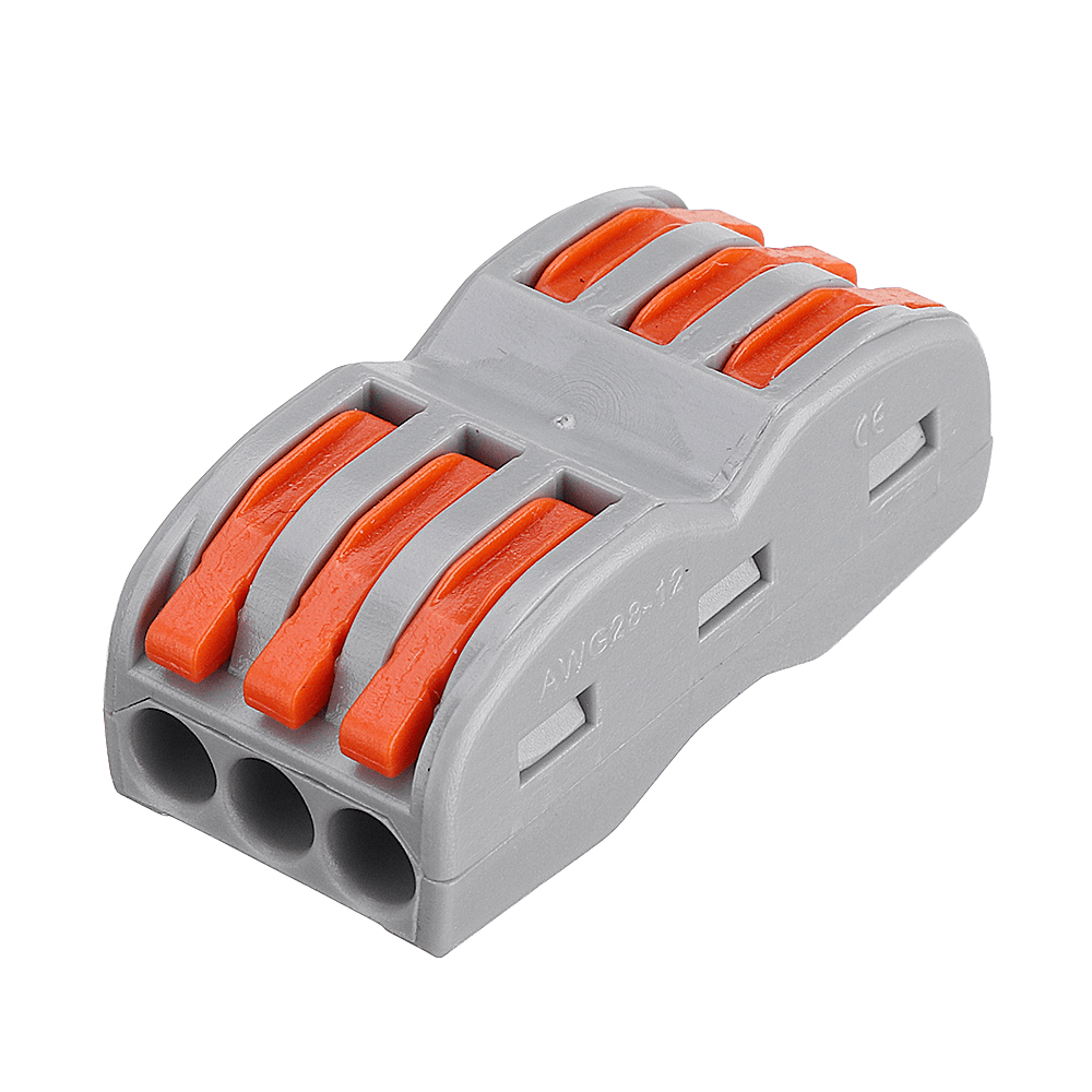 20Pcs 3Pin Wire Docking Connector Termainal Block Universal Quick Terminal Block SPL-3 Electric Cable Wire Connector Terminal 0.08-4.0Mm¬≤