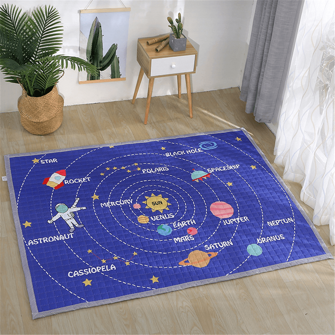 Polyester Baby Play Mat Crawling Kids Game Gym Activity Carpet Blanket Floor Rug