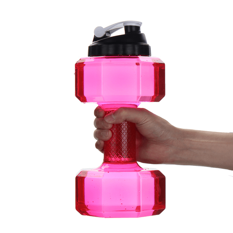 2.5L Large Capacity BPA Free Gym Training Drink Dumbbell Water Bottle Travel Sport Cup Kettle Jug - MRSLM