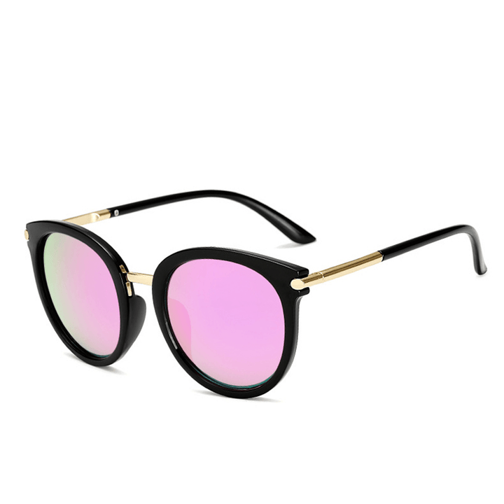 Woman Metal Frame Anti-Uv Outdoor Glasses High Definition Sunglasses