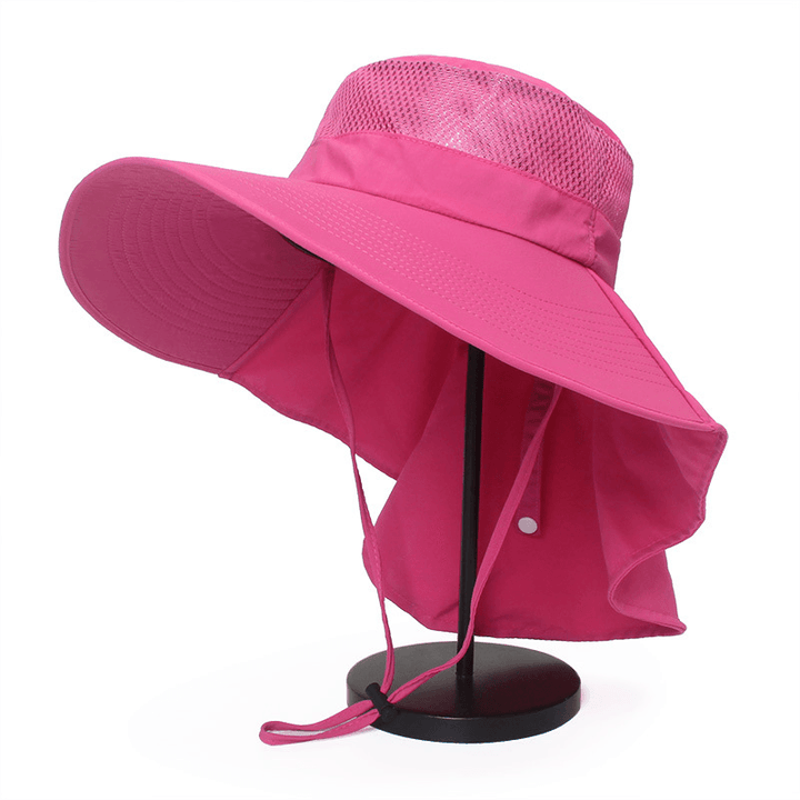 Hat Male Summer Sun Visor Fisherman Hat Outdoor Climbing Sun Hat Neck Guard Sun Hat Anti-Ultraviolet Fishing Hat