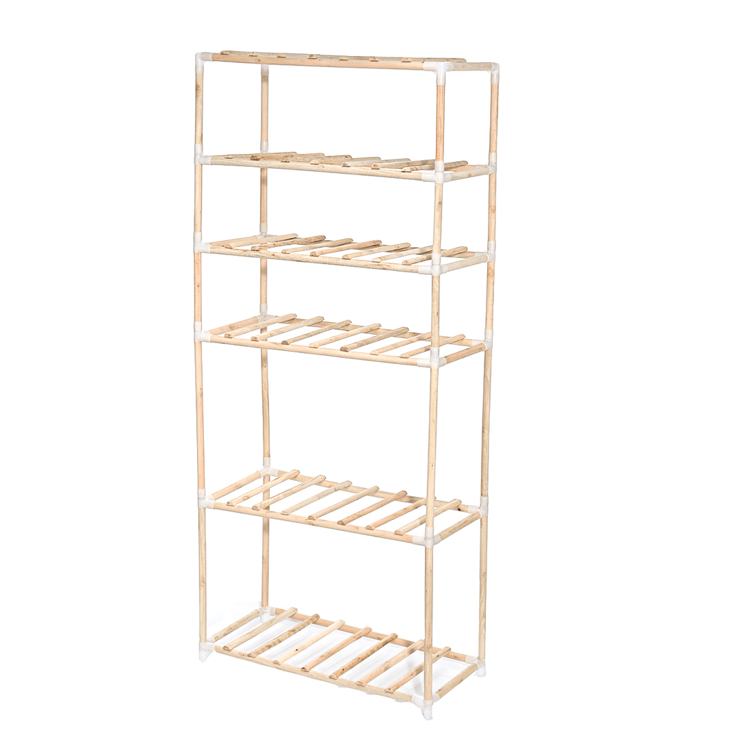 6 Tier Display Flower Stand Shelf Garden Wooden Book Storage Rack Indoor Outdoor