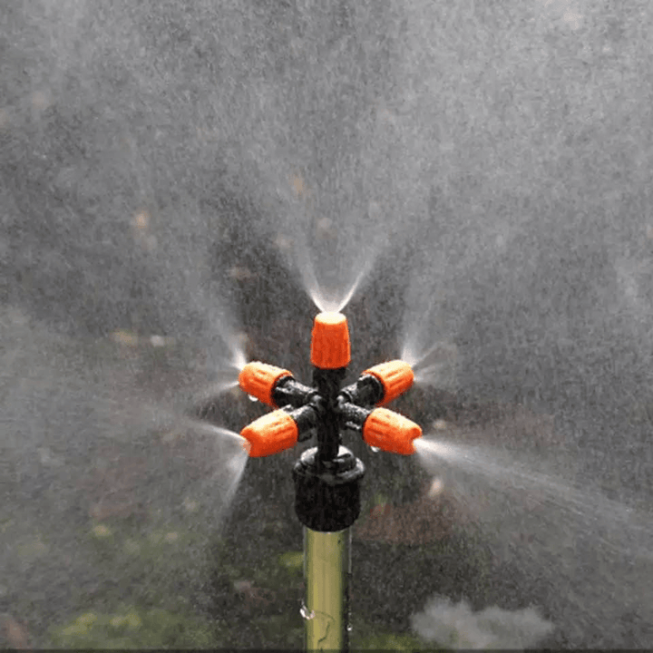 5 Head Adjustable Nozzles 360¬∞ Automatic Rotating Mist Spray Lawn Sprinkler Atomizer Garden Watering Accessory