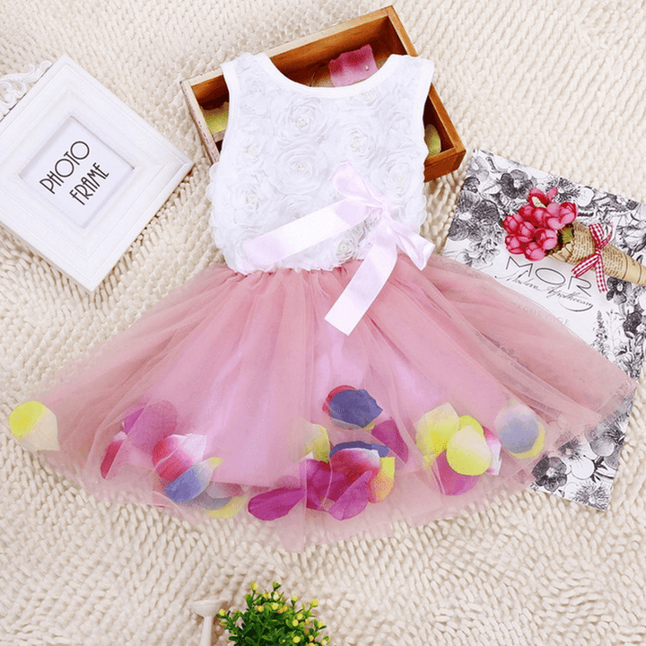 Children'S Wear, Children'S Color, Hem, Small Petal Dress, Princess Girl Skirt