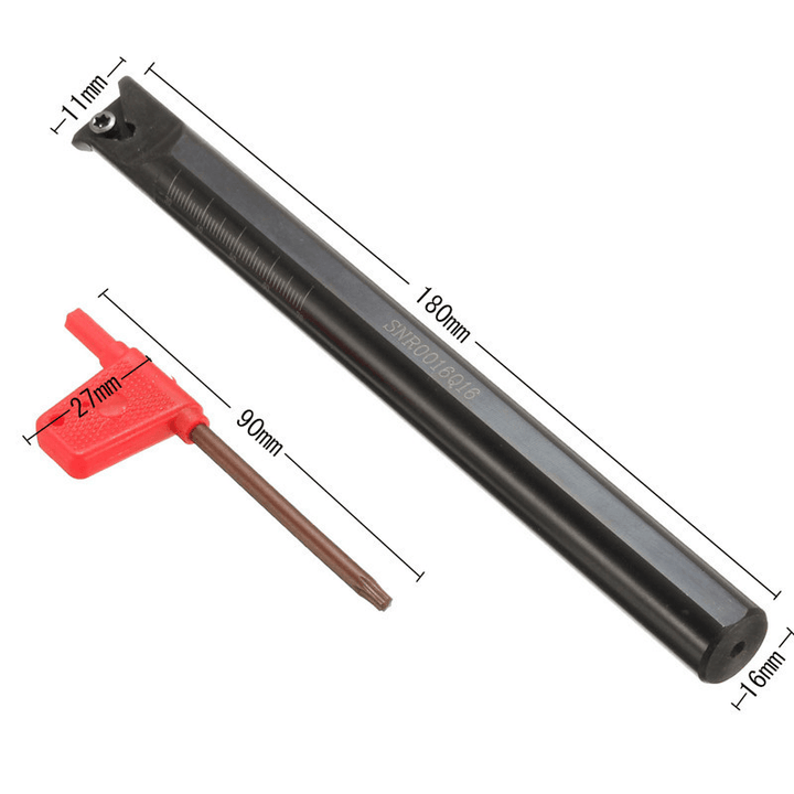 SNR0016Q16 16X180Mm Internal Lathe Threading Boring Turning Tool Holder with Wrench