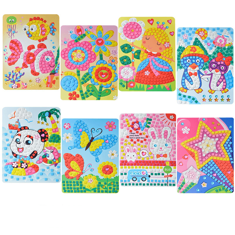 Children'S Handmade Materials EVA Diamond Mosaic Paste Painting Puzzle Stickers