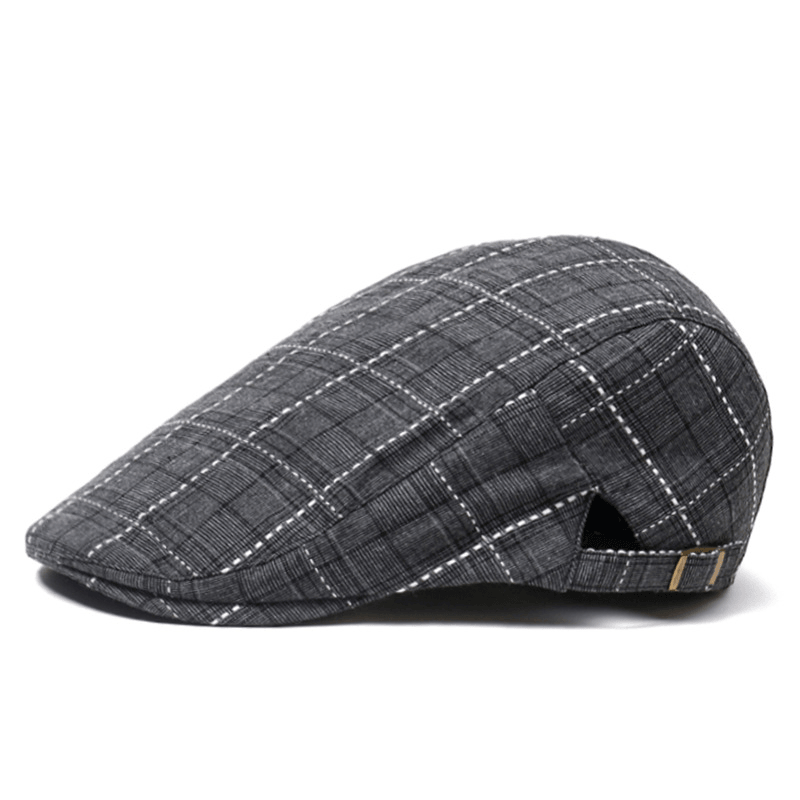 Peaked Cap Forward Cap Plaid Baseball Cap Visor Beret Sun Hat