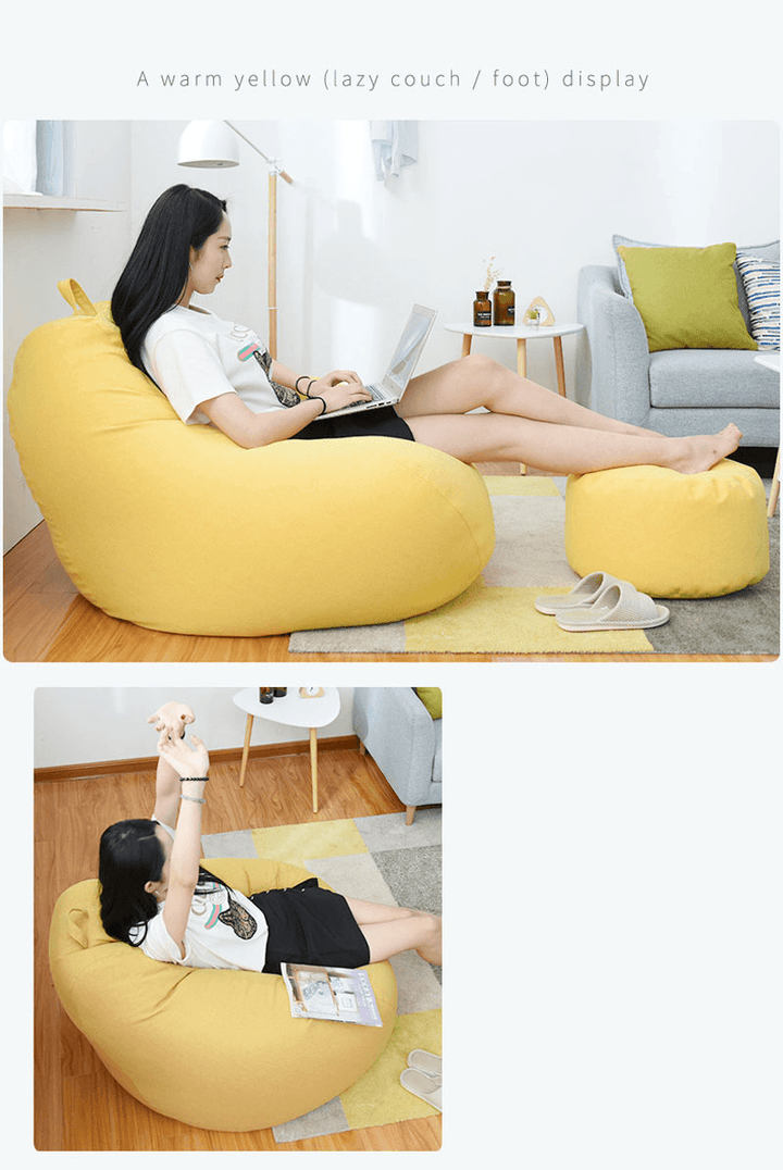 20*32Cm Bean Bag Seat Bean Bag Footstool Coat Lazy Sofa Footstool Cover