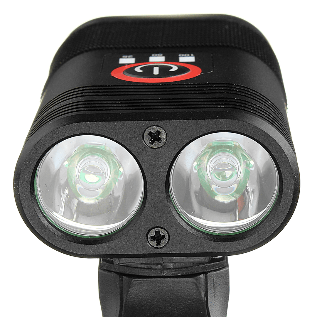 3000LM Double LED Rechargeable Bicycle Head Light Bike Type-C Lamp+Rotating Mount Headlamp