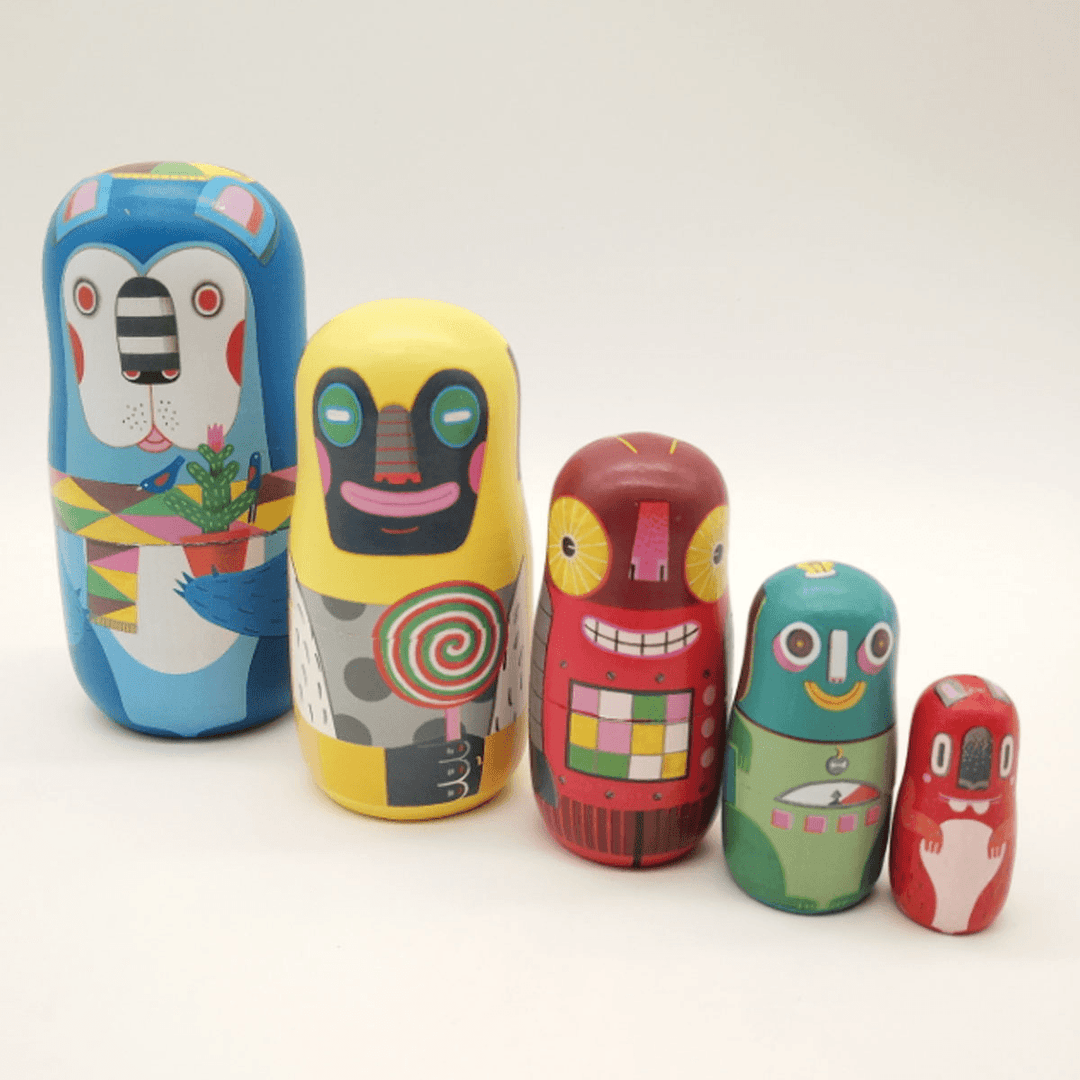 Russian Wooden Nesting Doll Handcraft Decoration Christmas Gifts