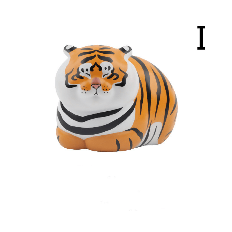 Fat Tiger Car Ornaments Cute Cartoon Little Tiger Car Doll Interior Decorations