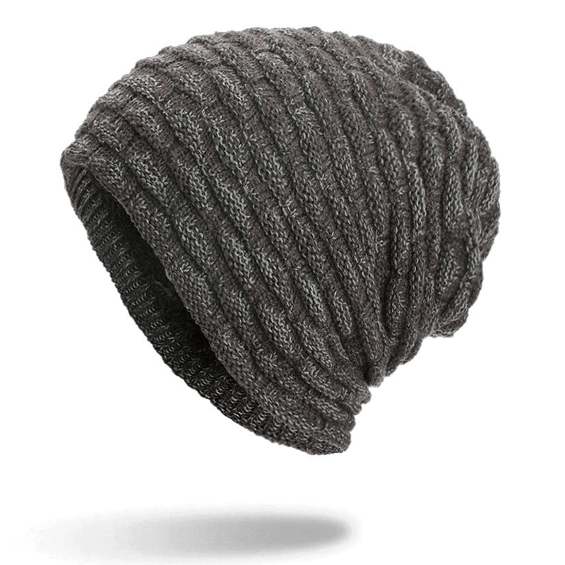 Men Women Special Stripe plus Velvet Knitted Hat Beanie Caps