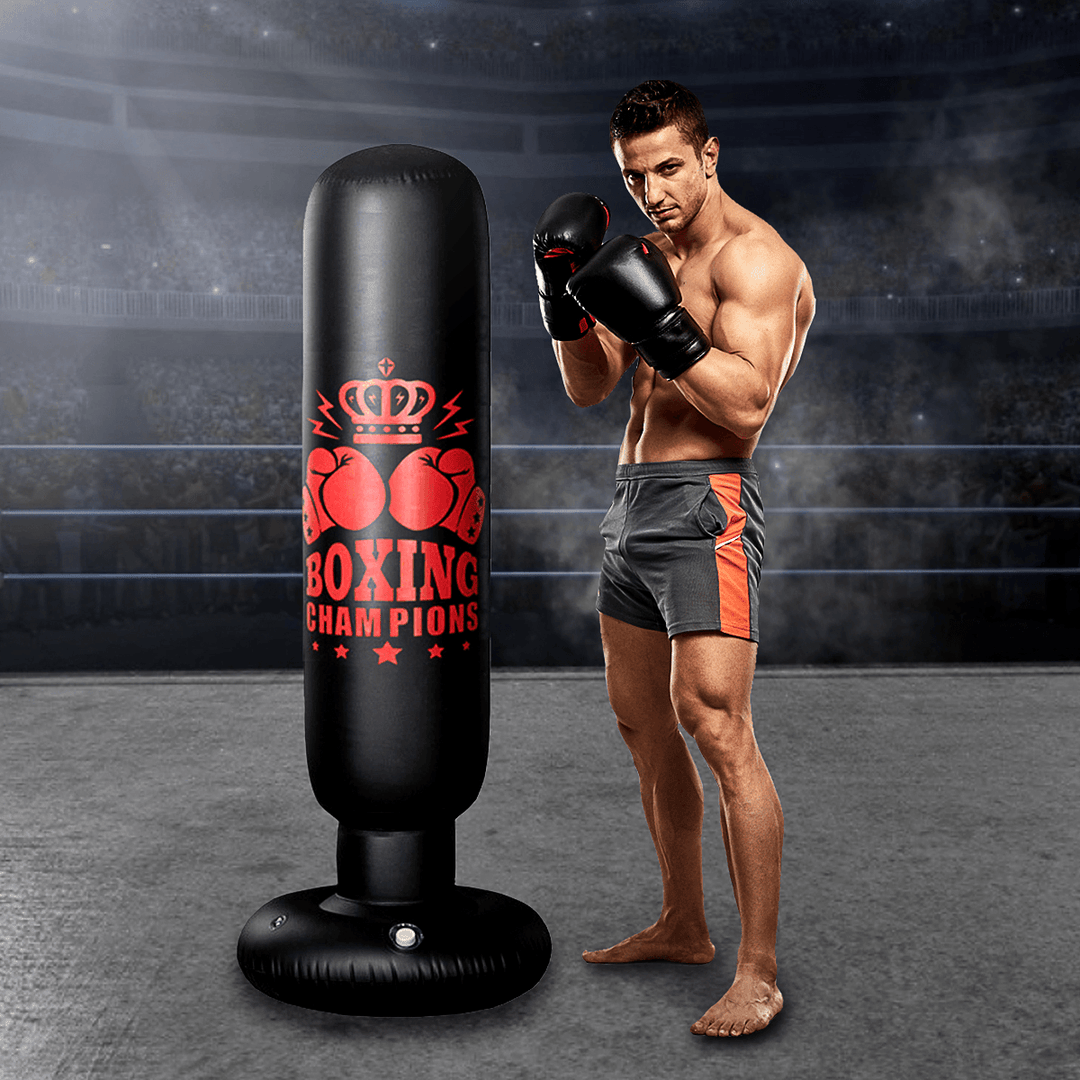 1.6M Free Standing Inflatable Boxing Punch Bag Boxing Kick Training Home Gym Fitness Tools for Adults Kids