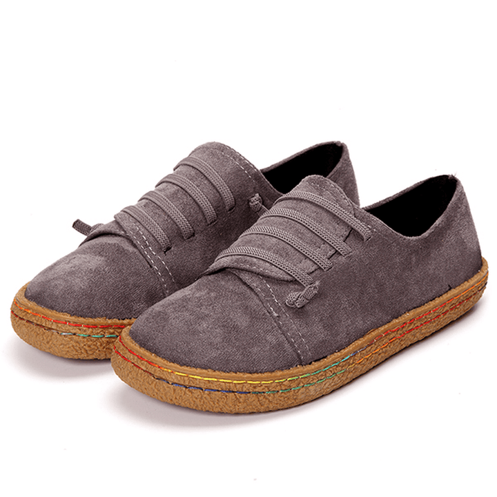 US Szie 5-11 Women Slip on Comfy Suede Flat Loafers - MRSLM